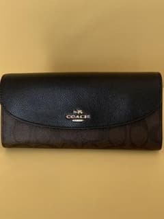 dawntalk様専用◾️COACH コーチ 長財布 ブラック×ブラウンのサムネイル