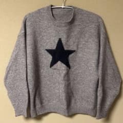⭐︎星柄⭐︎ ニット セーター グレーのサムネイル