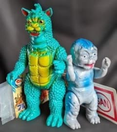 ガバラ＆ミニラ（ブルマァク復刻・マルサン）ソフビフィギュア２体セット ガバラ＆ミニラ（ブルマァク復刻・マルサン）ソフビフィギュア2体