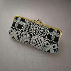 1255 ミナペルホネン forest tile 親子がま口長財布 - メルカリ