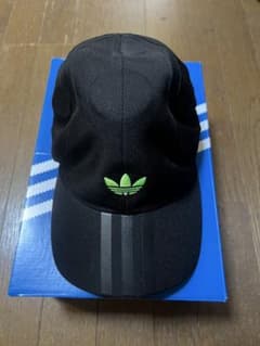 adidas トレフォイル キャップ ブラック ネオングリーンのサムネイル
