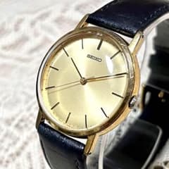 新品電池☆ヴィンテージ SEIKO メンズ腕時計 ゴールド文字盤クォーツ 