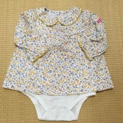 ★着用回数少 美品★ミキハウス ブラウス付きロンパース 70のサムネイル