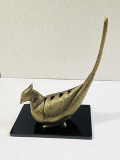日本工芸会正会員 菊地熊治 作 山形県産 雉（きじ）香炉 共箱・略歴紙付 未使用 日本工芸会正会員 菊地熊治 作 山形県産 雉（きじ）香炉 共箱・略歴紙