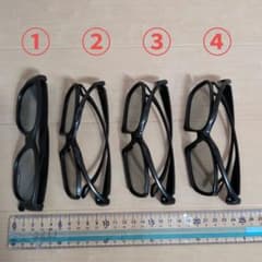 3Dメガネ 4点セット ブラックのサムネイル