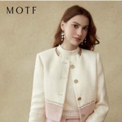 MOTF ツイードジャケット ホワイト・ピンクのサムネイル