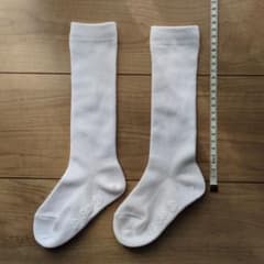 キッズ靴下 白 靴下 ハイソックス 14 15 16 17 18のサムネイル
