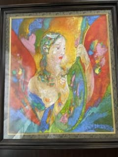 絵画　金森良泰　朱い翼の天使 絵画 金森良泰 朱い翼の天使 - メルカリ