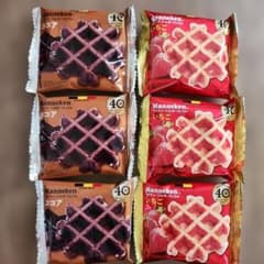 マネケン ベルギーワッフル いちご3個 ココア3個 計6個まとめて 15日までのサムネイル