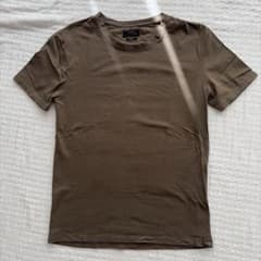 【美品】ZARA メンズ クルーネックTシャツ カーキ L スリムフィットのサムネイル