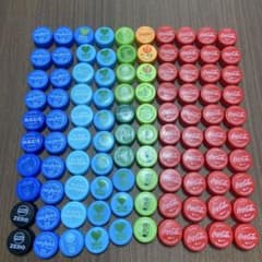 カラフル☆ペットボトルキャップ100個 - メルカリ