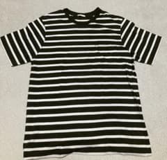 GU オリーブグリーン ボーダー Tシャツのサムネイル