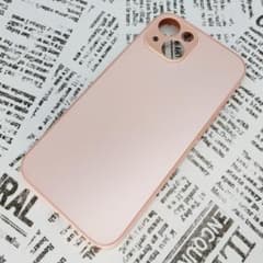 iPhone 14 유리 후면 실리콘 케이스 [29] 핑크