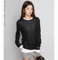 新品未使用タグ付KHARIS ANGELロンTシアートップスカットソー ブラック