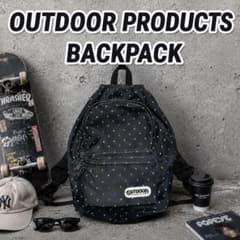 OUTDOORリュック ブラック ドット柄水玉 archive スター星 希少 - メルカリ
