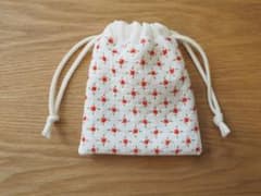 手刺繍 刺し子 巾着のサムネイル