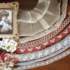 合計246cm! フランスアンティークレース5点 長さ合計約405cm フランスアンティークレース フランスレース - メルカリ