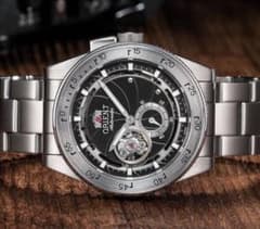 生産終了【美品ベルト未使用】オリエントORIENTレトロフューチャー