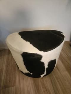 IKEAイケアオットマン牛柄カウハイド スツール 椅子 牛革 本革 IKEAイケアオットマン牛柄カウハイド スツール 椅子 牛革 本革 - メルカリ