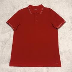 美品】PRADA プラダ ポロシャツ レッド 半袖 M - メルカリ