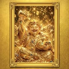 金の大黒天様 開運絵画 アート 額縁なし 風水 スピリチュアル 運気