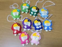 【ハンドメイド】フェルト製マスコット10個セット（十人十色）のサムネイル
