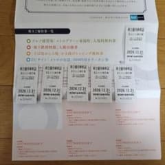 東京メトロ 株主優待乗車証 6枚セットのサムネイル