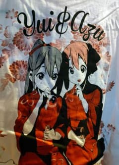 ◤ 미사용 케이온! ◢ K-ON! 히라사와 유이 나카노 아즈사 애니메이션 T셔츠 -H
