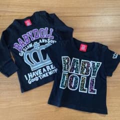 みーな様へ　ベビードール  Tシャツ　ロンＴ　ブラック　サイズ　80cmのサムネイル