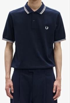 FRED PERRY シルキーピーチ 半袖ポロシャツ ティップライン M
