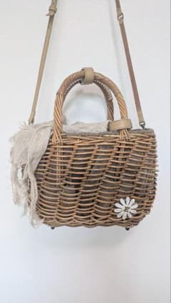 美品　ebagos　カゴ　ショルダー　デイジー　マーガレット　エバゴス 美品 ebagos カゴ ショルダー デイジー マーガレット エバゴス - メルカリ
