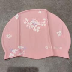 新品resheir シリコン素材のスイミング　キャップ　ピンクのサムネイル