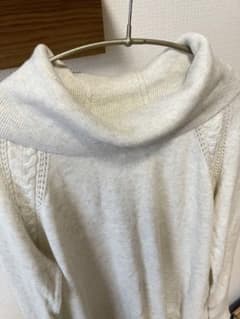 【美品】BANANA REPUBLIC ロングリブ コットンニット オフタートルのサムネイル