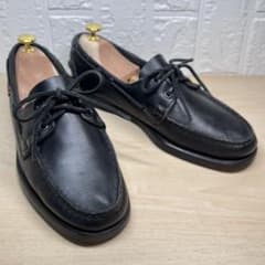 極美品】セバゴ デッキシューズ オールブラック 本革 モカシン 26cm