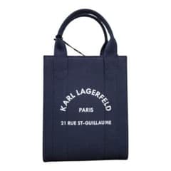 カールラガーフェルド/キャンバス/トートバッグ/2way/ネイビー/新品 