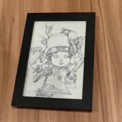 寺田克也 ポストカード 額装品 「えんぴつ2 モンスターと少年」展