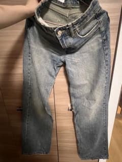 ZARA デニムパンツ ストレート ウォッシュ加工のサムネイル