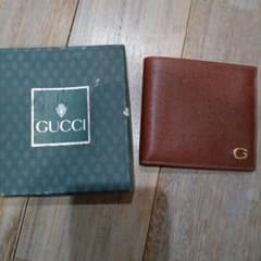 GUCCI ブラウンレザー 二つ折り財布のサムネイル