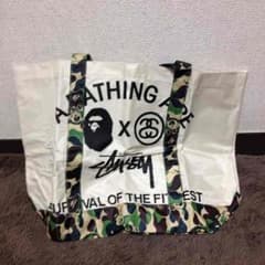 BAPE×ステューシーコラボトートバッグのサムネイル