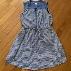 美品✨GAP ノースリーブワンピース 花柄 ネイビー