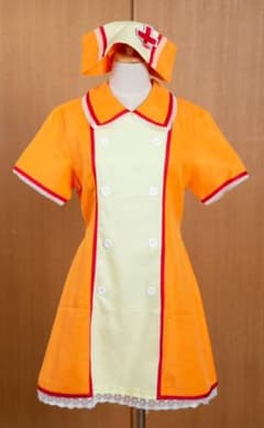 ナース服 コスプレ オレンジ 中古 イベント ハロウィンのサムネイル