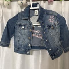 &DENIM キッズ デニムジャケット レインボー刺繍のサムネイル