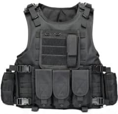 スワット SWAT 仮装 サバゲー プレートキャリア タクティカルベスト 黒のサムネイル