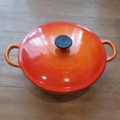 ル クルーゼ Le Creuset マルミット 22 オレンジ 鍋 黒ホーローのサムネイル