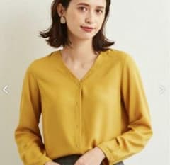 グリーンレーベルリラクシング Vネック ブラウスのサムネイル