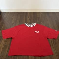 FILA フィラ ロゴネック 半袖Tシャツ レッド（赤）のサムネイル