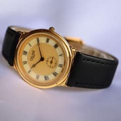 CELINE ローマン ゴールド シェル レディース腕時計 1491