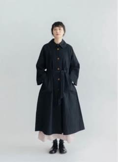 MAGALI コットンリネンウェザー トレンチコート ブラック 黒 - メルカリ