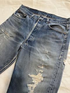 リーバイス501 80's 90's ナイロンフット ダメージ リーバイス501 80's 90's ナイロンフット ダメージ - メルカリ