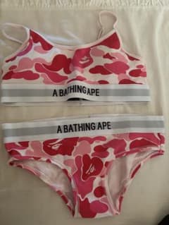 A BATHING APE ピンクカモ ブラジャーショーツセット L A BATHING APE ピンクカモ ブラジャーショーツセット L - メルカリ